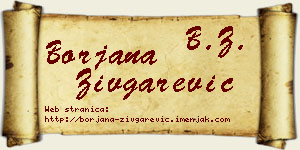 Borjana Zivgarević vizit kartica